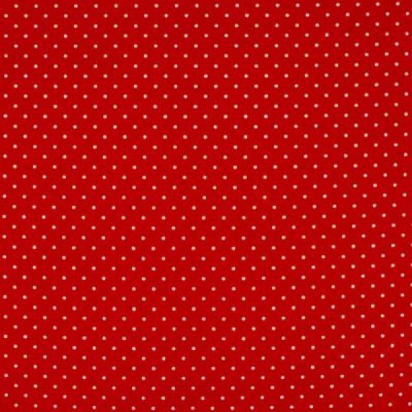 Baumwoll-Popeline - kleine Punkte - rot