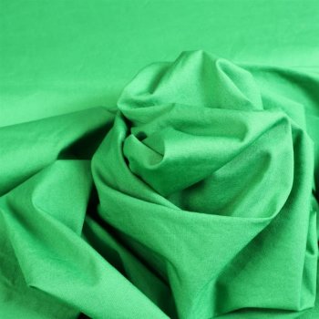 Baumwoll-Popeline Stretch -  washed uni - grün