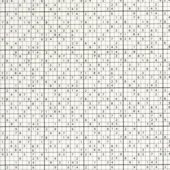 Baumwoll-Webware - Sudoku - schwarz/weiß