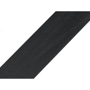 Satin-Schrägband - 20 mm - schwarz