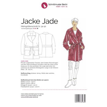 Papierschnittmuster Schnittmuster Berlin - Jacke Jade