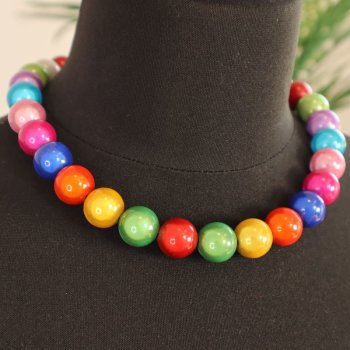Halskette - Shiney-Rainbow Perlen "Hawai"...
