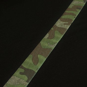 Gummiband -25 mm breit - Camouflage Olivgrün