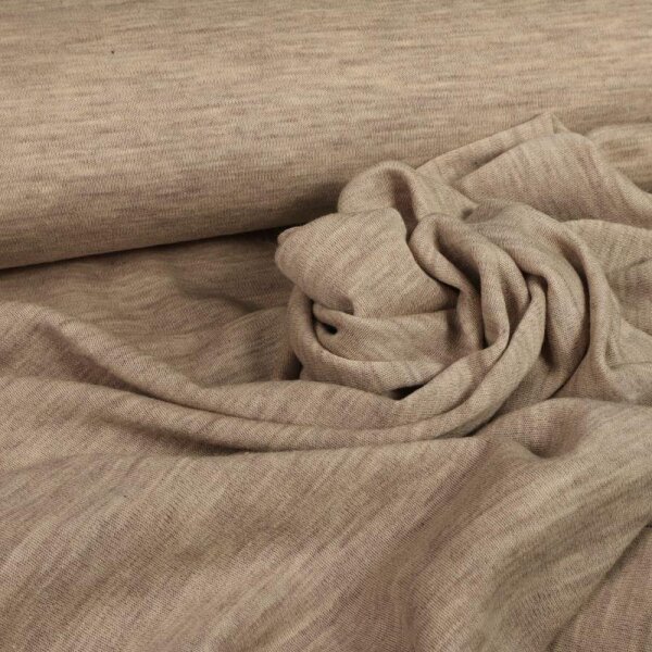 Merino- Feinstrick - beige meliert