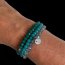 Elastisches Armband &ndash; einzeln aufgef&auml;delt &ndash; Opalgreen glitzer