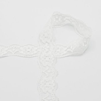 Elastische Spitze - 20 mm breit - off white