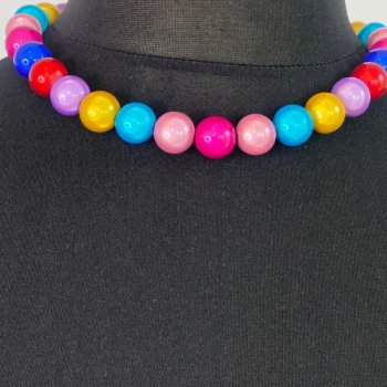 Halskette - Shiney-Rainbow Perlen "Sorbet"...
