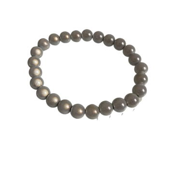 Armband - Shiney-Rainbow Perlen &quot;Silberwei&szlig;&quot; (Perlendurchmesser 8 mm)