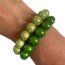 Armband - Shiney-Rainbow Perlen &quot;Grasgr&uuml;n&quot; (Perlendurchmesser 12 mm)