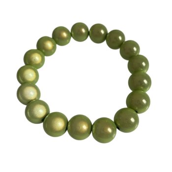 Armband - Shiney-Rainbow Perlen &quot;Hellgr&uuml;n&quot; (Perlendurchmesser 12 mm)