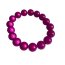 Armband - Shiney-Rainbow Perlen &quot;Magenta&quot; (Perlendurchmesser 12 mm)