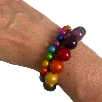 Armband - Shiney-Rainbow Perlen "Colorful"...