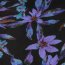 Cupro-Viskose &quot;Scarlet&quot; - Lilien in violett-blau auf schwarz