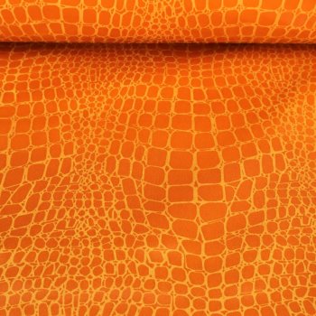 Kunstleder "Snake" - Maisgelb/Gelb-Orange