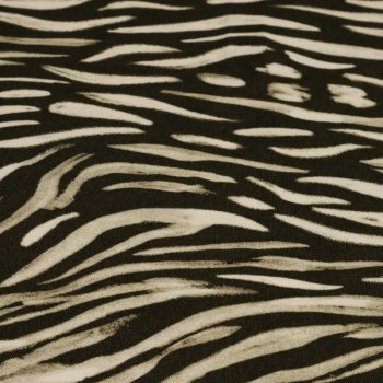 Hosen-/Rockstoff Bengaline Stretch - Zebra Print Olive