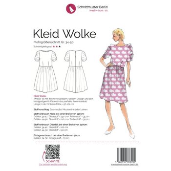 Papierschnittmuster Schnittmuster Berlin - Kleid Wolke