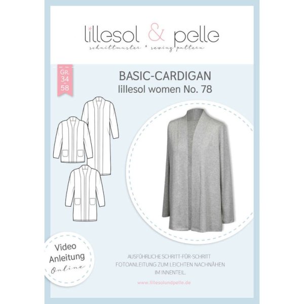 Papierschnittmuster lillesol &amp; pelle woman No.78 Basic Cardigan