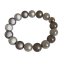 Armband - Shiney-Rainbow Perlen &quot;2-farbig Hellgrau/Mittelgrau&quot; (Perlendurchmesser 12 mm)