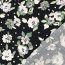 Leichter Viskose-Twill- Flowers - gr&uuml;n/schwarz