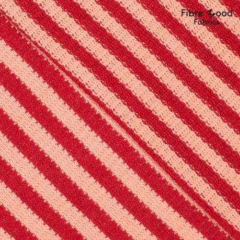 Fibre Mood - Strickstoff - Stripes - Pink/Red