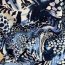 Polyester-Voile-Webware - Abstrakter Animal-Print - Wei&szlig;/Blau/Navy