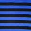 Baumwoll-Sweat - brushed - breite Streifen - cobalt/schwarz (1St&uuml;ck = 2,5m)