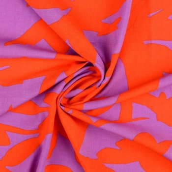 Viskose Webware - Happy colours - orange/lila
