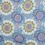 Viskose Webware - Mandala Flowers - hellblau/royalblau/lime