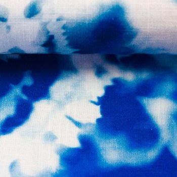 Double Gauze Baumwolle - Tie Dye by lycklig design - blau
