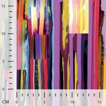 Baumwoll-Voile - Abstract Stripes - Dunkelblau/Mauve/Rosa