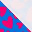 Baumwoll Elasthan Webware - big love - pink auf blau
