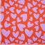 Baumwoll Elasthan-Webware - big love - fliederlila auf orange