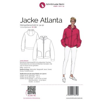 Papierschnittmuster Schnittmuster Berlin - Jacke Atlanta