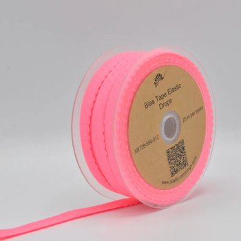 Wäschegummi mit Falz - 20 mm breit - neon pink