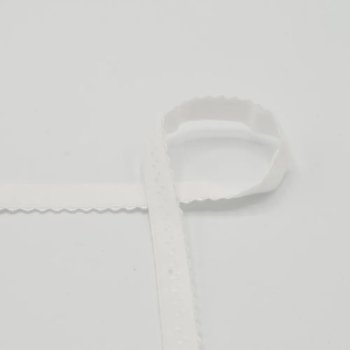Wäschegummi mit Falz - 20 mm breit - ecru