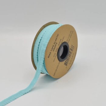 Wäschegummi mit Falz - 20 mm breit - aqua
