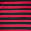 Baumwoll-Sweat - brushed - breite Streifen - rot/schwarz (1St&uuml;ck = 2,5m)