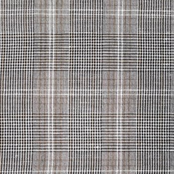 Polyester-Viskose-Leinen - Checks - grau/braun/schwarz ( 1 St&uuml;ck = 2,50 Meter )
