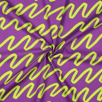 Baumwoll-Popeline - Nerida Hansen - Making Waves - Purple