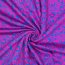 Viskose-Satin-Webware - Flowers - pink/royalblau