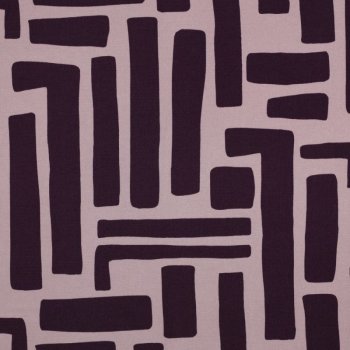 Viskose-Webware mit Elasthan - Abstract - dark purple/ rosa