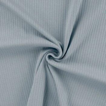 Baumwoll-Rippenjersey - Mandy - dusty blue