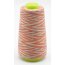 Overlockgarn - 3000 yards - multicolor Rot/Hellblau/Hellgelb