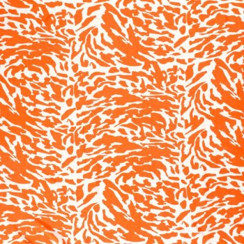Viskose-Webware - Camouflage - orange/weiß