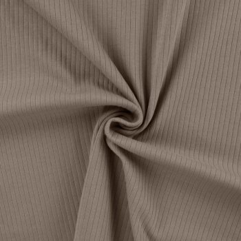 Baumwoll-Rippenjersey - Mandy - Taupe