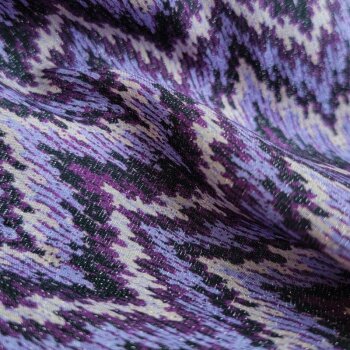 Viskose-Webware mit Lurexfaden- Zackenmuster -...