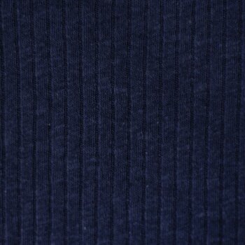 Baumwoll/Leinen Rippenstrick - Entrup - uni - navy (596FS25)