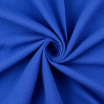 Musselin - uni - royalblau