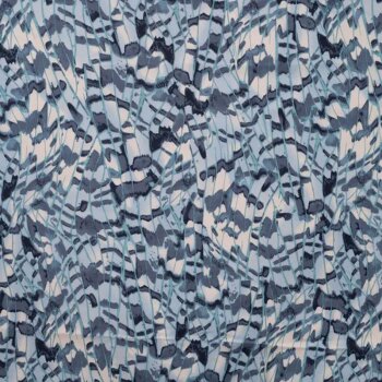 Rest = 0,50 m* Viskose-Satin-Webware - taubenblau/hellblau/mint