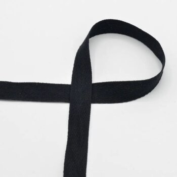 Ripsband / Twillband - 20 mm Breit - schwarz